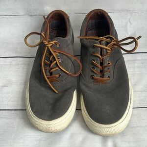 Polo Ralph Lauren Shoes Mens 9D Vaughn Comfort Sneaker Gray Suede Lace Up